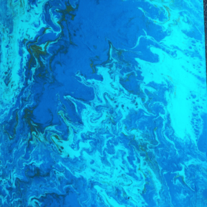 j.rae.d - Acrylic Pouring on Wood (Blue)